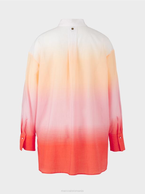 bluza eleganta cu matase Marc Cain roz aprins îmbrăcăminte 4826HH975