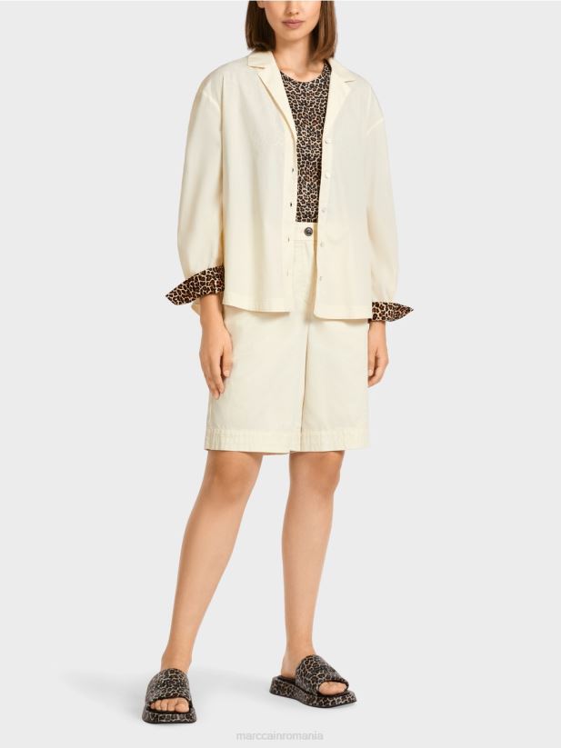 bluza feminina „rethink together”. Marc Cain cremă pudră îmbrăcăminte 4826HH980