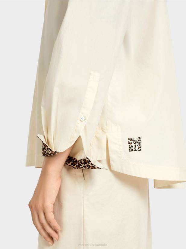 bluza feminina „rethink together”. Marc Cain cremă pudră îmbrăcăminte 4826HH980