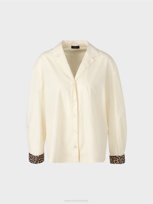 bluza feminina „rethink together”. Marc Cain cremă pudră îmbrăcăminte 4826HH980