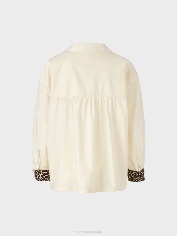 bluza feminina „rethink together”. Marc Cain cremă pudră îmbrăcăminte 4826HH980