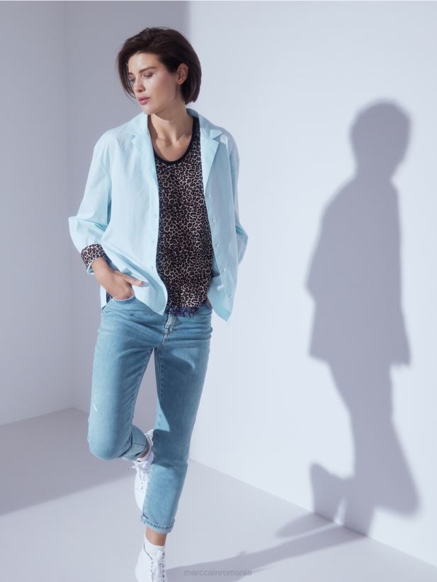 bluza feminina „rethink together”. Marc Cain luminator moale îmbrăcăminte 4826HH978