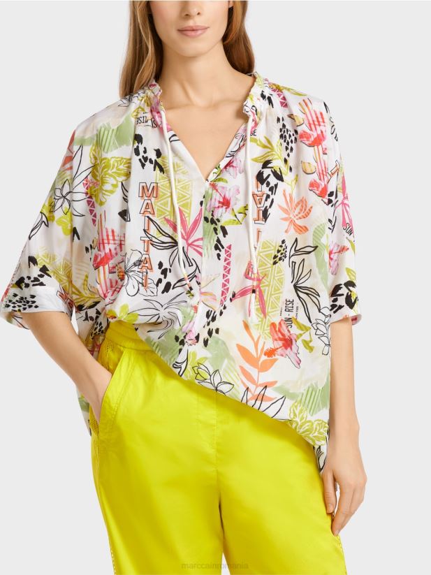 bluza imprimata cu model floral Marc Cain var usor îmbrăcăminte 4826HH937