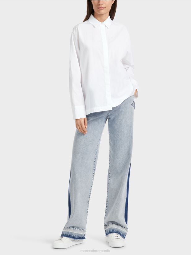 bluza kimono „regândiți împreună”. Marc Cain alb îmbrăcăminte 4826HH868