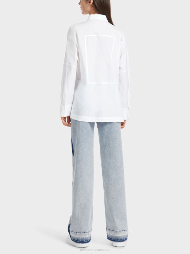 bluza kimono „regândiți împreună”. Marc Cain alb îmbrăcăminte 4826HH868