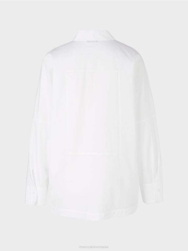 bluza kimono „regândiți împreună”. Marc Cain alb îmbrăcăminte 4826HH868