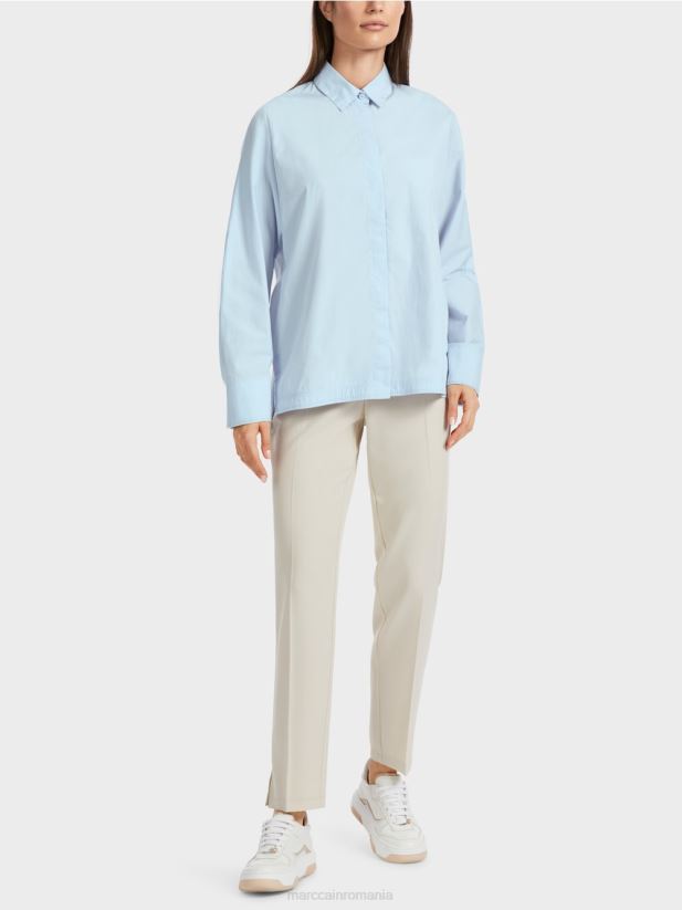 bluza kimono „regândiți împreună”. Marc Cain albastru pudra moale îmbrăcăminte 4826HH867