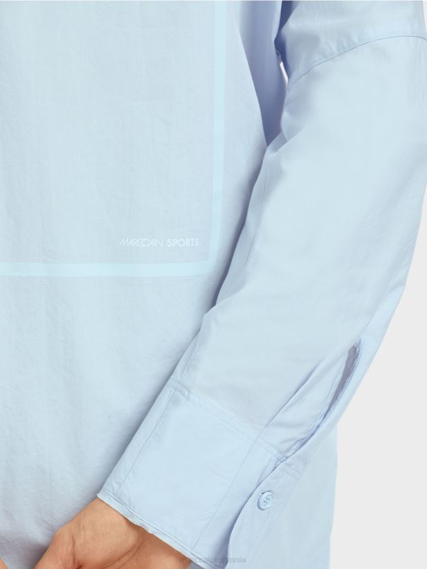 bluza kimono „regândiți împreună”. Marc Cain albastru pudra moale îmbrăcăminte 4826HH867