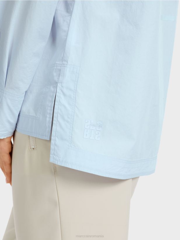 bluza kimono „regândiți împreună”. Marc Cain albastru pudra moale îmbrăcăminte 4826HH867