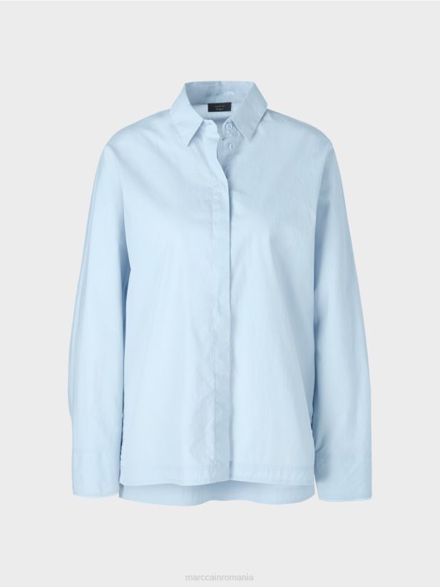 bluza kimono „regândiți împreună”. Marc Cain albastru pudra moale îmbrăcăminte 4826HH867