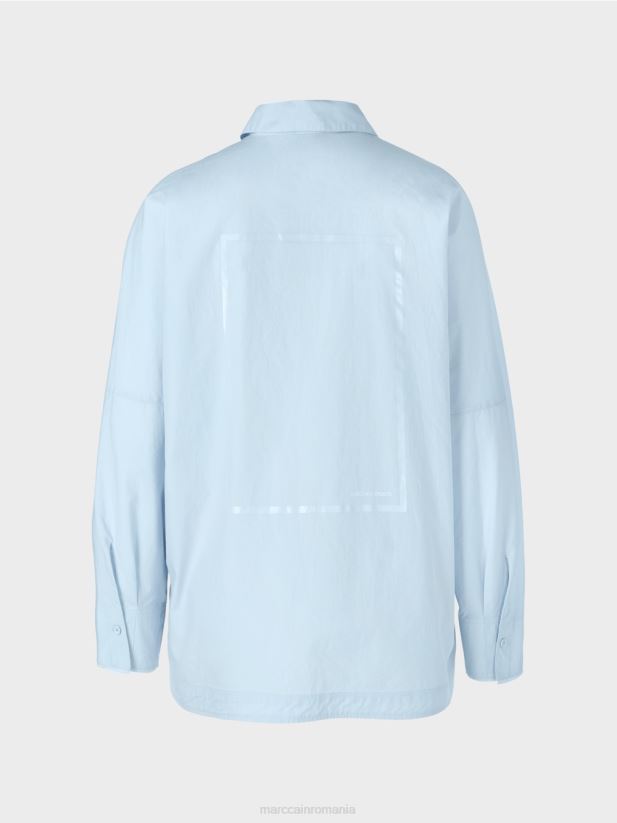 bluza kimono „regândiți împreună”. Marc Cain albastru pudra moale îmbrăcăminte 4826HH867