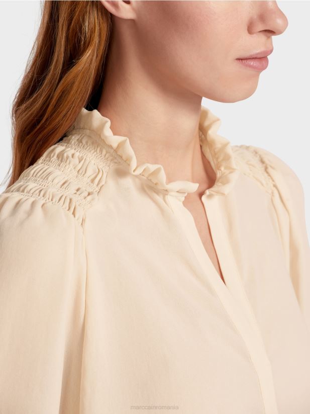 bluza „regândiți împreună”. Marc Cain cremă îmbrăcăminte 4826HH912