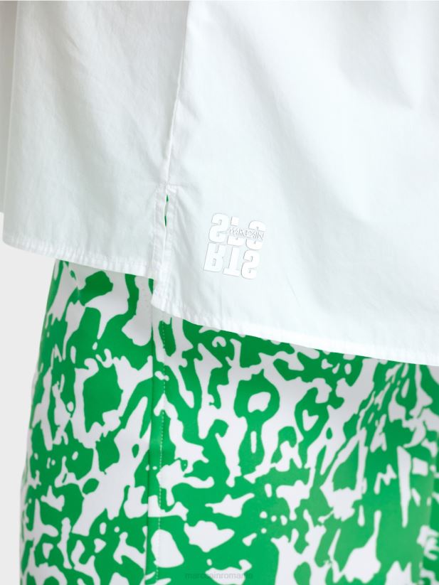 decolteu în V „regândiți împreună bluză Marc Cain alb îmbrăcăminte 4826HH922