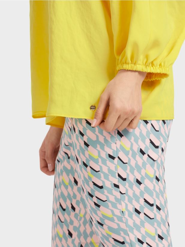 decolteu în V „regândiți împreună bluză Marc Cain lămâie moale îmbrăcăminte 4826HH880