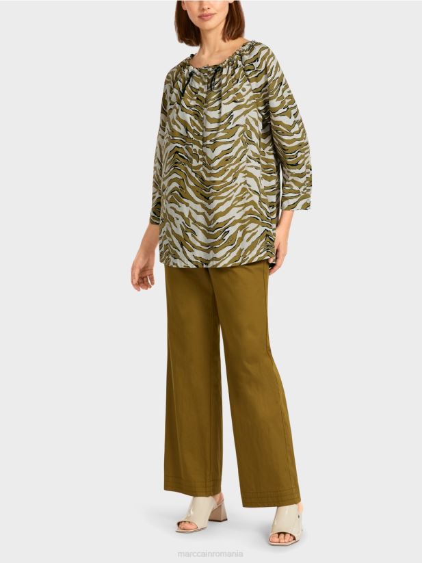 rochie tunică „regândește împreună”. Marc Cain cremă pudră îmbrăcăminte 4826HH982