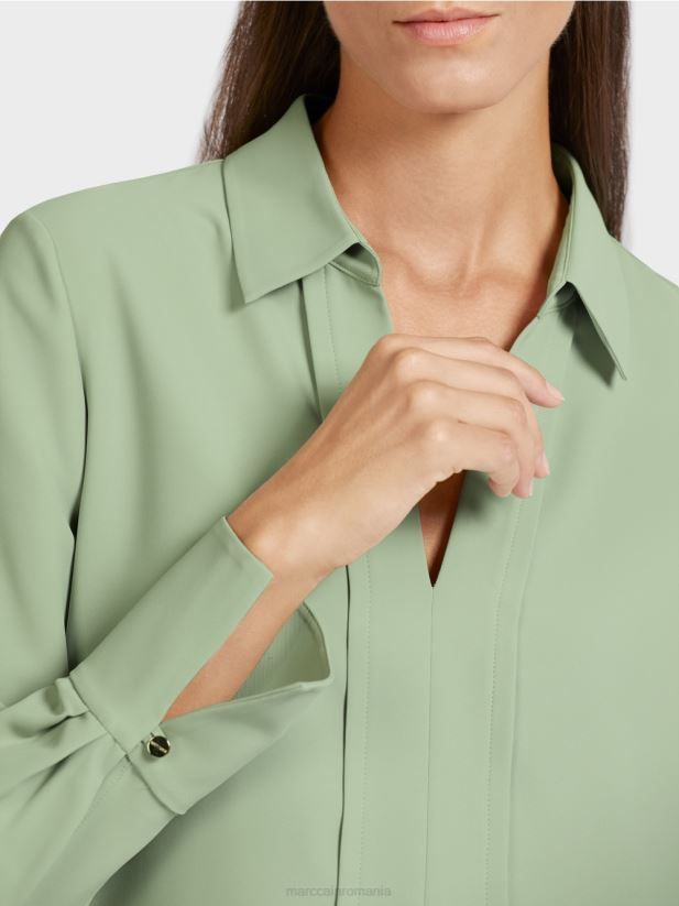 rochie tunica cu guler bluza Marc Cain menta pudra îmbrăcăminte 4826HH1022