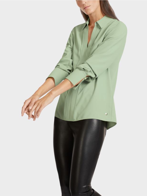 rochie tunica cu guler bluza Marc Cain menta pudra îmbrăcăminte 4826HH1022