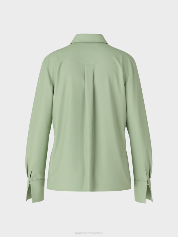 rochie tunica cu guler bluza Marc Cain menta pudra îmbrăcăminte 4826HH1022