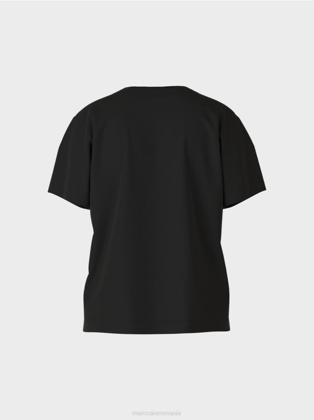 top cu kimono simplu Marc Cain negru îmbrăcăminte 4826HH1008