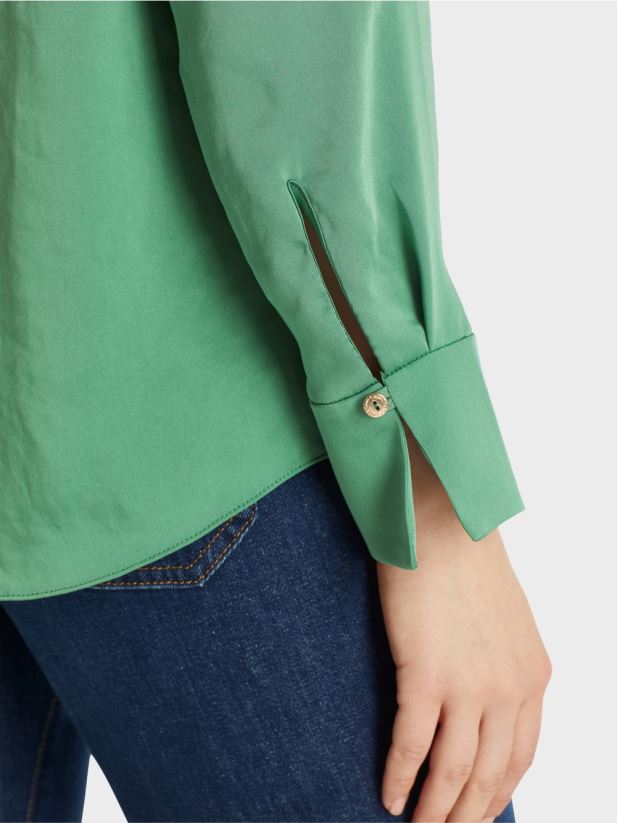 top în stil bluză de culoare uni Marc Cain mușchi verde îmbrăcăminte 4826HH1003