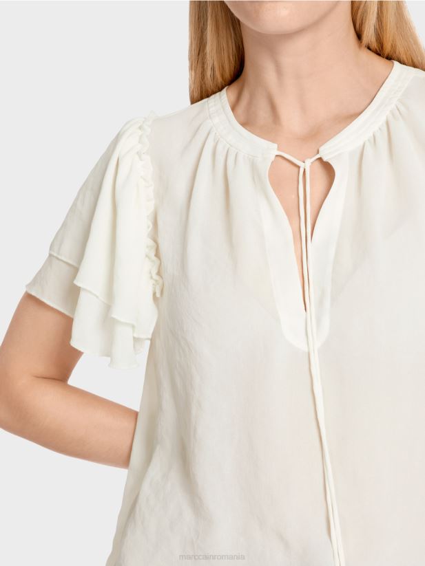 top „rethink together” în stil bluză Marc Cain aproape alb îmbrăcăminte 4826HH951