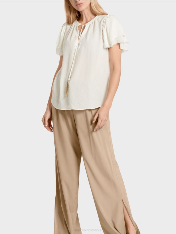 top „rethink together” în stil bluză Marc Cain aproape alb îmbrăcăminte 4826HH951