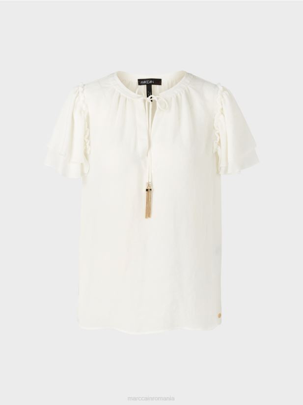 top „rethink together” în stil bluză Marc Cain aproape alb îmbrăcăminte 4826HH951