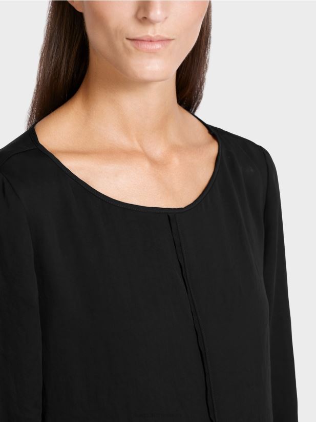 top „rethink together” în stil bluză Marc Cain negru îmbrăcăminte 4826HH1010