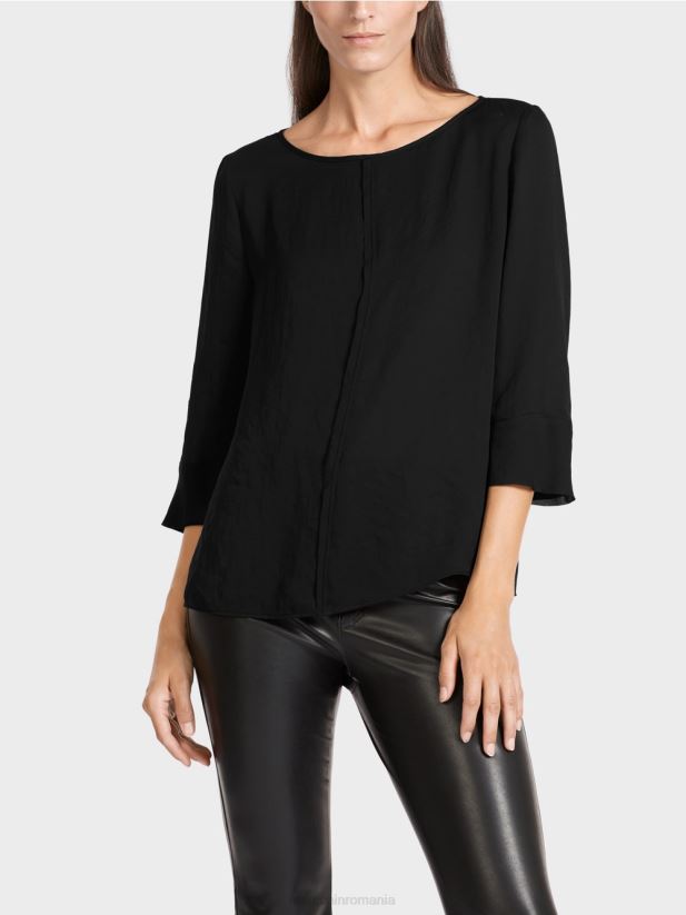 top „rethink together” în stil bluză Marc Cain negru îmbrăcăminte 4826HH1010