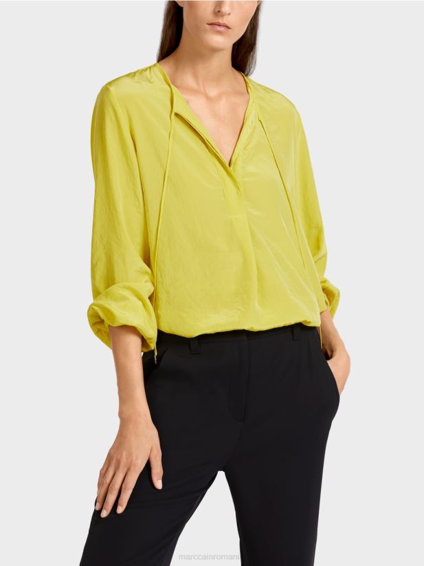 top ușor în stil bluză Marc Cain sulf verde îmbrăcăminte 4826HH988