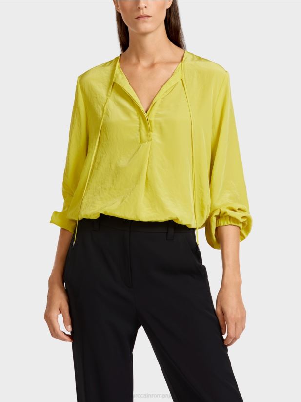 top ușor în stil bluză Marc Cain sulf verde îmbrăcăminte 4826HH988