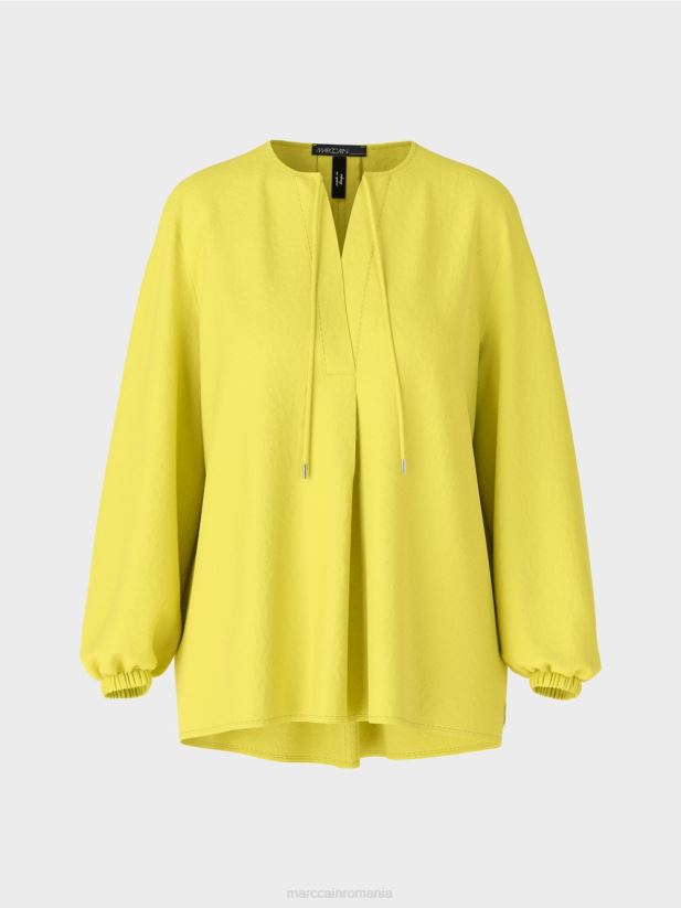top ușor în stil bluză Marc Cain sulf verde îmbrăcăminte 4826HH988