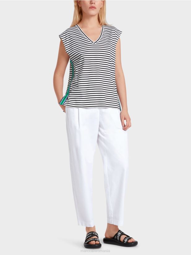 cămașă casual în dungi Marc Cain dunga îmbrăcăminte 4826HH1357