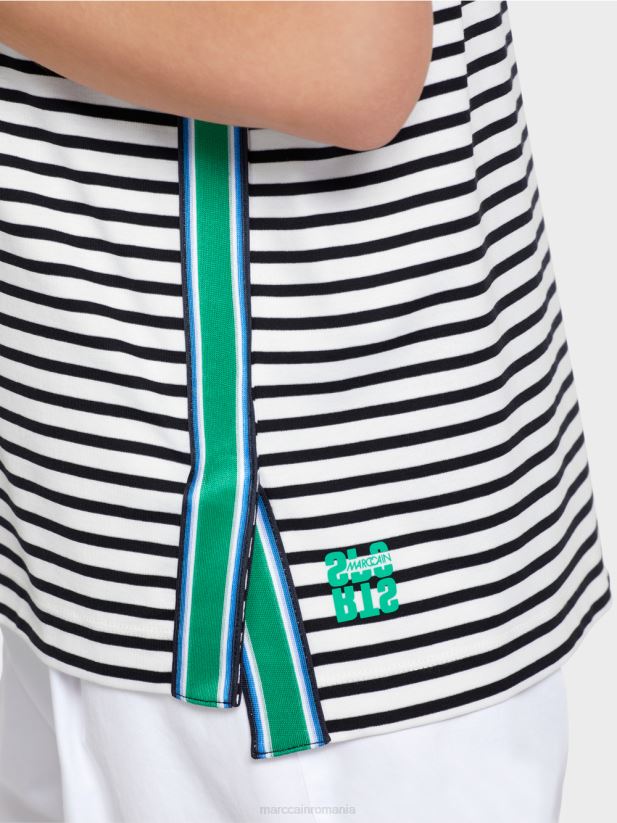 cămașă casual în dungi Marc Cain dunga îmbrăcăminte 4826HH1357