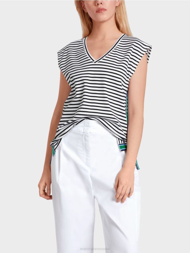 cămașă casual în dungi Marc Cain dunga îmbrăcăminte 4826HH1357