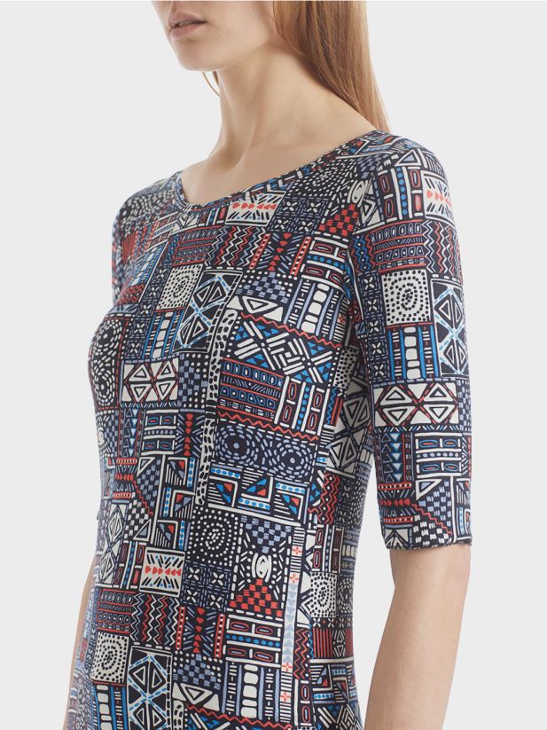 cămașă cu imprimeu etnic Marc Cain riviera îmbrăcăminte 4826HH1489