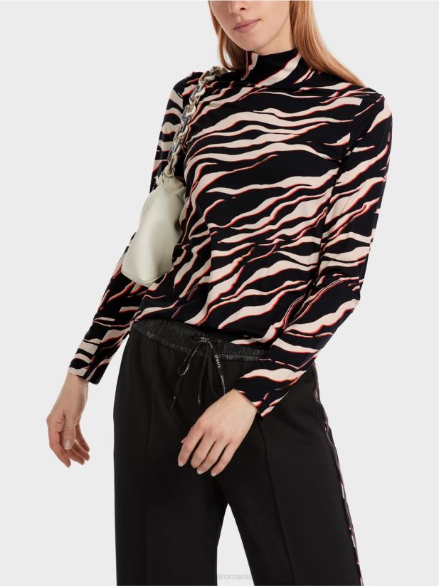 cămașă cu mânecă lungă cu design leu Marc Cain campari îmbrăcăminte 4826HH1267