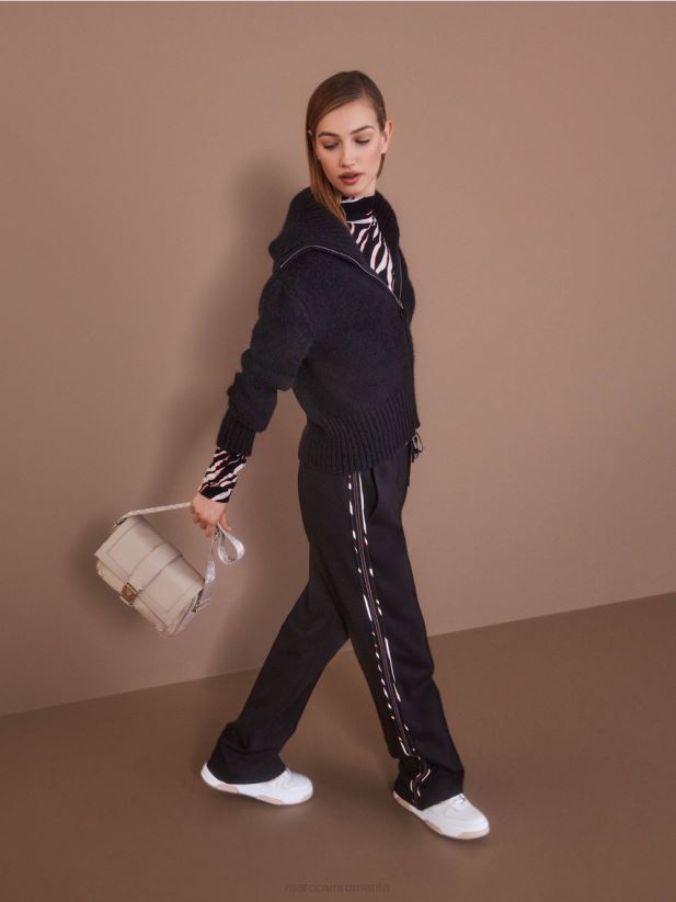 cămașă cu mânecă lungă cu design leu Marc Cain campari îmbrăcăminte 4826HH1267