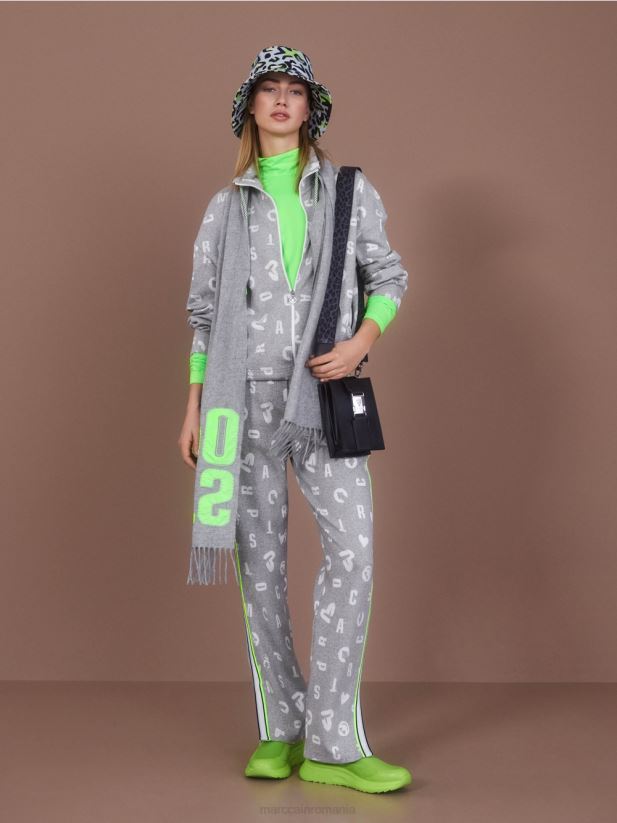 cămașă cu mâneci lungi care îmbrățișează trupul Marc Cain verde strălucitor șocant îmbrăcăminte 4826HH1309