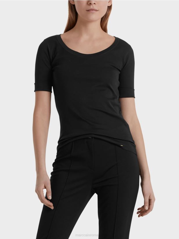 cămașă de bază de înaltă calitate Marc Cain negru îmbrăcăminte 4826HH1479