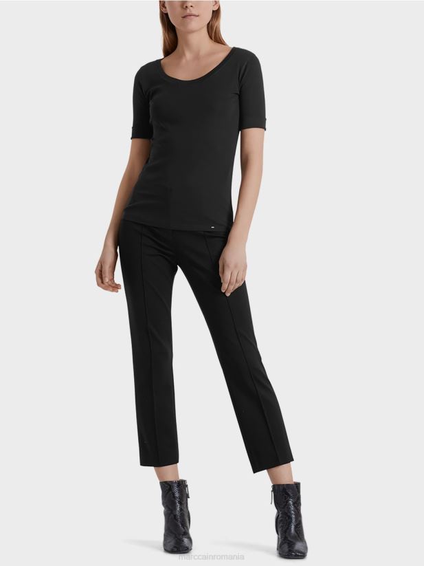 cămașă de bază de înaltă calitate Marc Cain negru îmbrăcăminte 4826HH1479