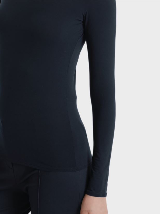 cămașă delicată cu mânecă lungă Marc Cain albastru miezul nopții îmbrăcăminte 4826HH1474