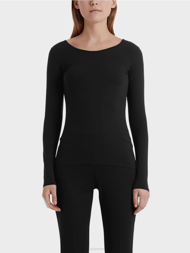 cămașă delicată cu mânecă lungă Marc Cain negru îmbrăcăminte 4826HH1475