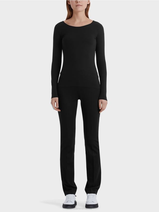 cămașă delicată cu mânecă lungă Marc Cain negru îmbrăcăminte 4826HH1475