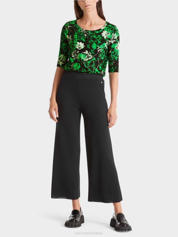 cămașă din bumbac elastic Marc Cain verde măr închis îmbrăcăminte 4826HH1254