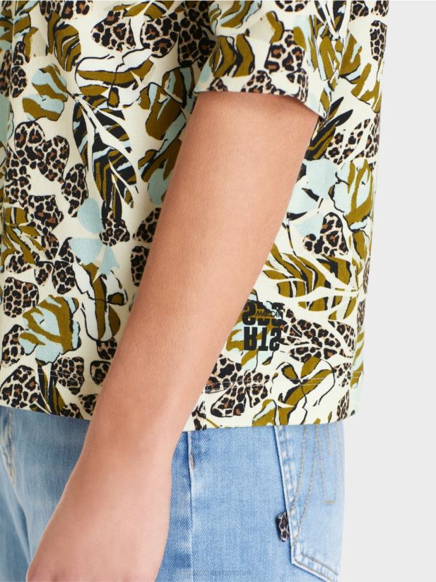 cămașă imprimată Marc Cain luminator moale îmbrăcăminte 4826HH1427