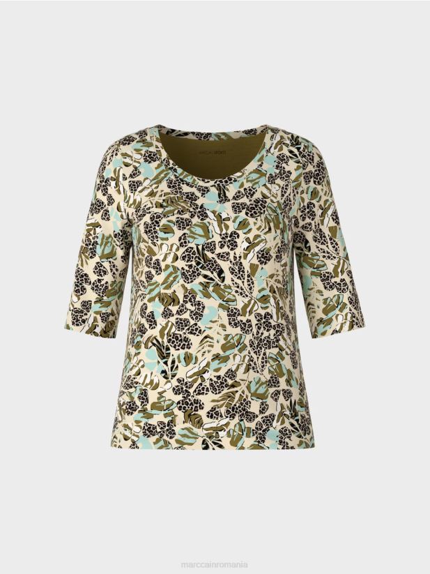 cămașă imprimată Marc Cain luminator moale îmbrăcăminte 4826HH1427