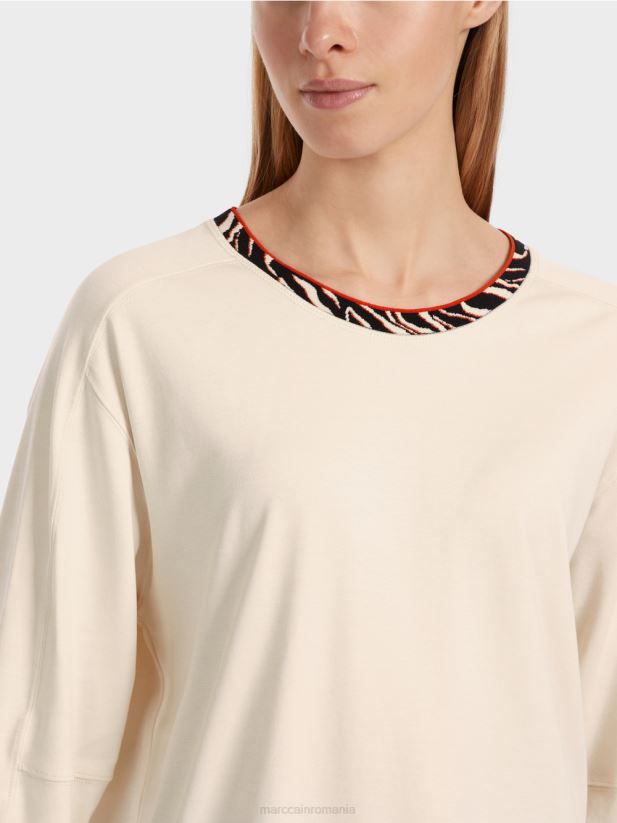 cămașă largă „regândește împreună”. Marc Cain lapte de migdale îmbrăcăminte 4826HH1259