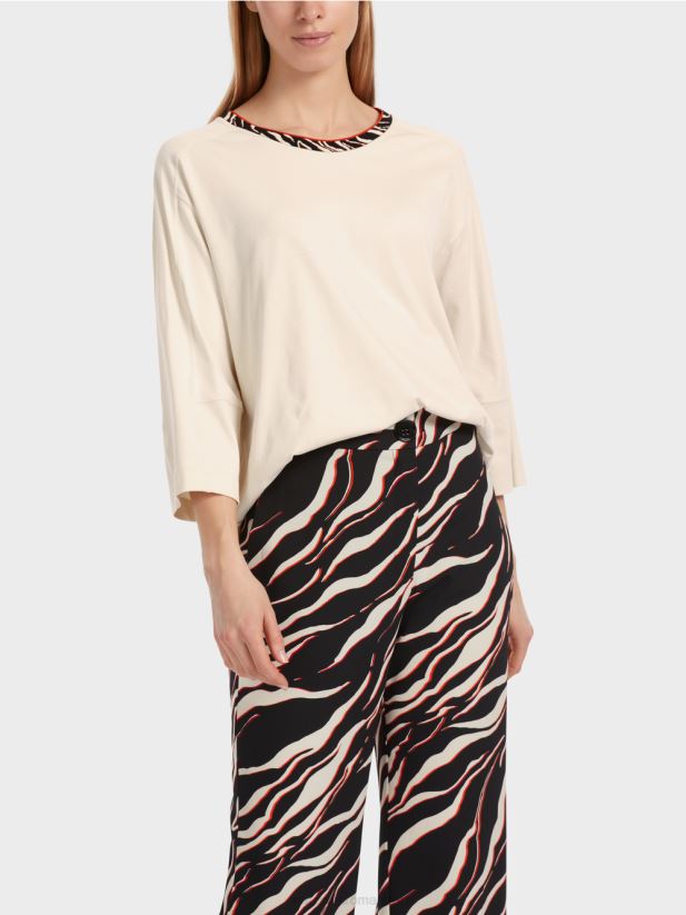 cămașă largă „regândește împreună”. Marc Cain lapte de migdale îmbrăcăminte 4826HH1259