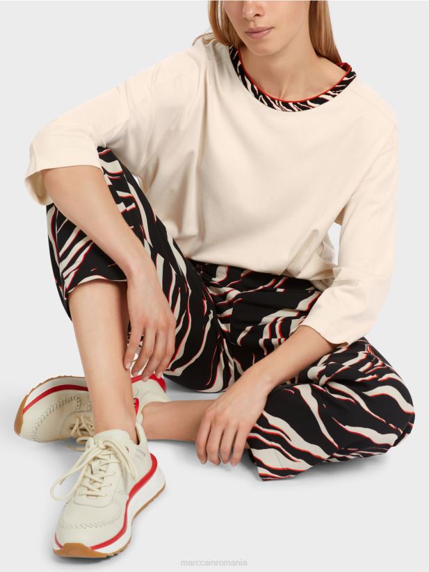 cămașă largă „regândește împreună”. Marc Cain lapte de migdale îmbrăcăminte 4826HH1259